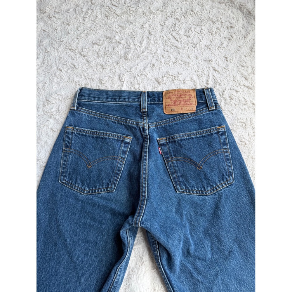 Levis 501 For Women Vintage Made in USA High Waist Slim Straight Leg Jeans 25 - Picture 7 of 12